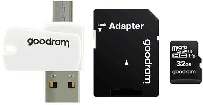 Oem 32GB 100 MB/s Micro SD atminties kortelė Goodram M1A4 - OTG adapteris