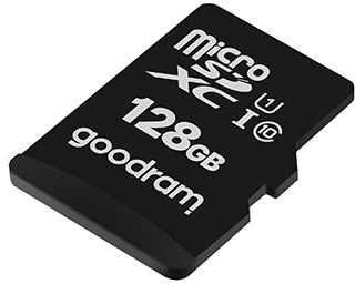 GOODRAM 128GB microSDXC 10 klasės UHS I + adapteris + skaitytuvas