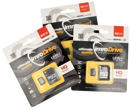 IMRO atminties kortelė Micro SD 64GB 100MB/s class 10 UHS I su adapteriu SD