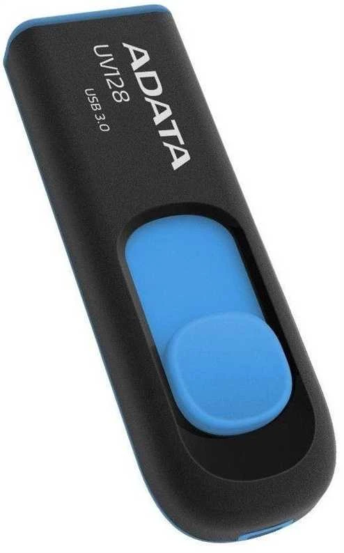 Atmintukas Adata UV128 64GB Juodas/Mėlynas