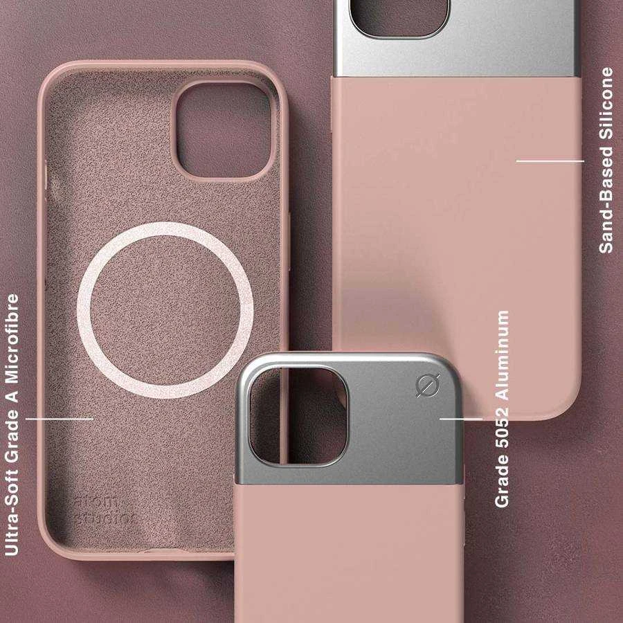 Rožinė ATOM STUDIOS CASE SPLIT SILICONE MAGSAFE IPHONE 13 Rožinis