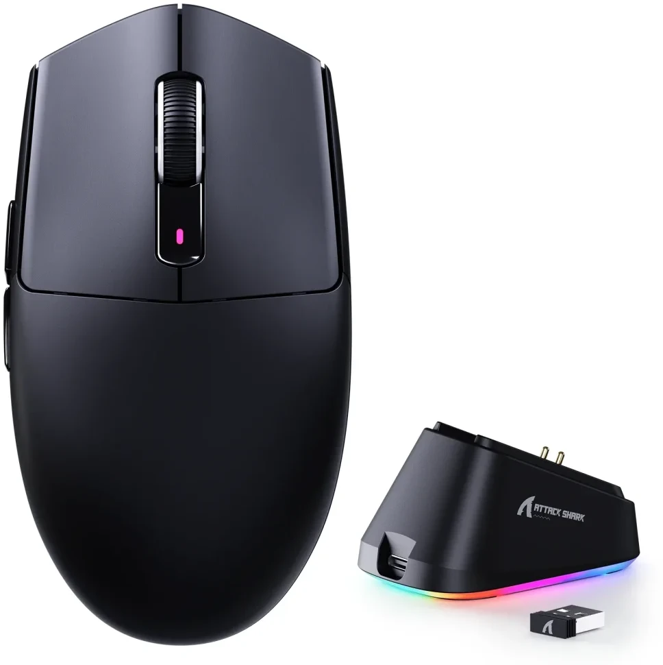 Belaidė žaidimų pelė Attack Shark G3 Pro Juodas