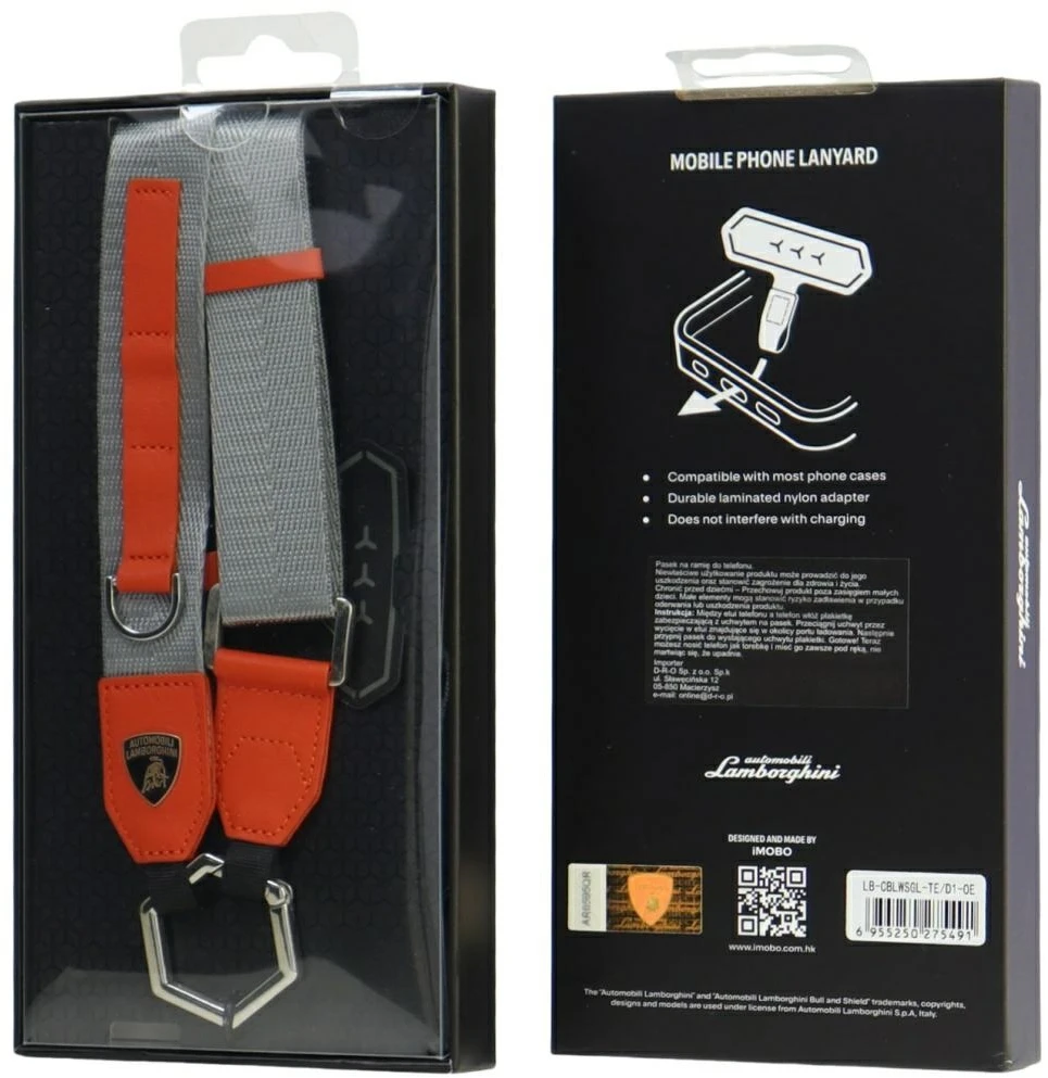 Audi Universal Lamborghini D1 Crossbody Webbing Strap oranžinės spalvos