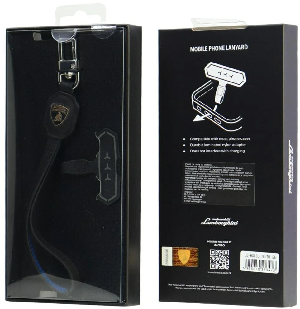 Audi Universal Lamborghini D1 Leather Handstrap mėlynas
