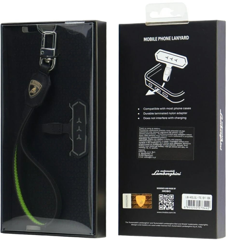Audi Universal Lamborghini D1 Leather Handstrap žalios spalvos