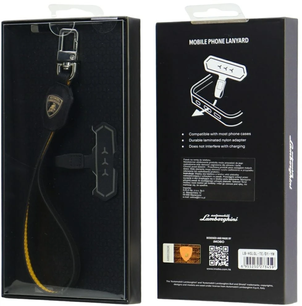 Audi Universal Lamborghini D1 Leather Handstrap geltonos spalvos