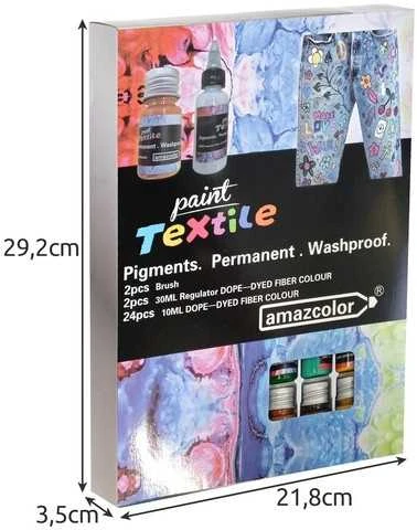 Fabric paints - 24 pcs. 300ml Maaleo 22948