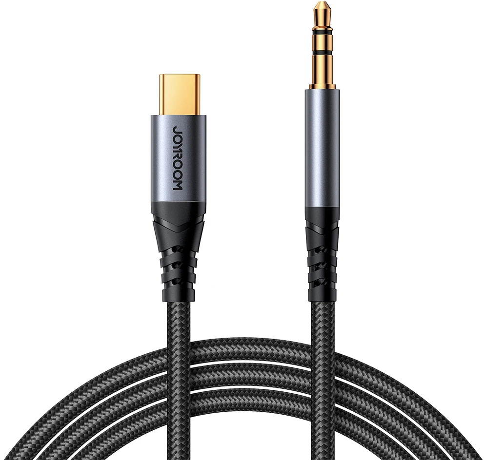 Audio kabelis Joyroom SY-A07 USB-C to 3,5mm 1.2m juodas