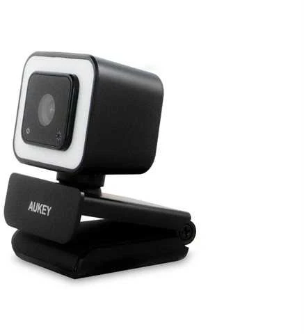 „Aukey PC-LM6 Stream“ serija su „Ring Light“ Full HD interneto kamera su 1/3 colio CMOS jutikliu juodos spalvos