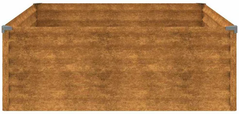Aukštas sodo lovelis, 100x100x36cm, Corten plienas