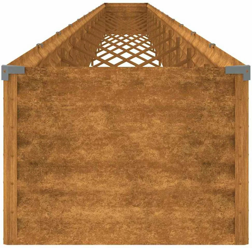 Aukštas sodo lovelis, 1152x50x36cm, Corten plienas