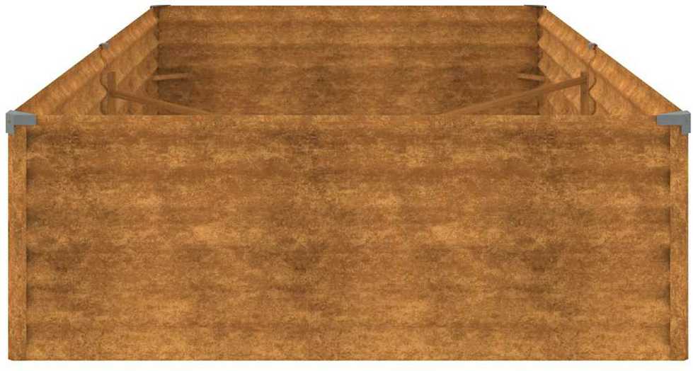 Aukštas sodo lovelis, 195x100x36cm, Corten plienas