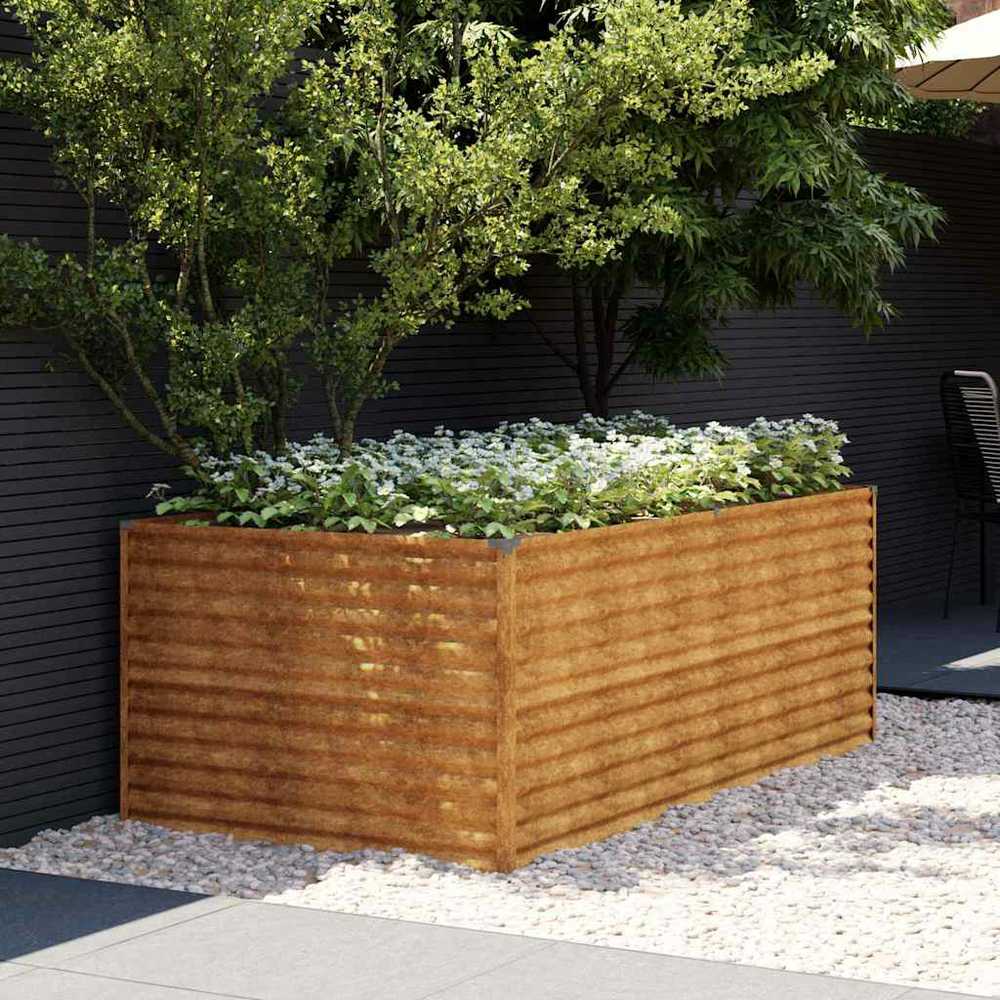 Aukštas sodo lovelis, 196x100x69cm, Corten plienas