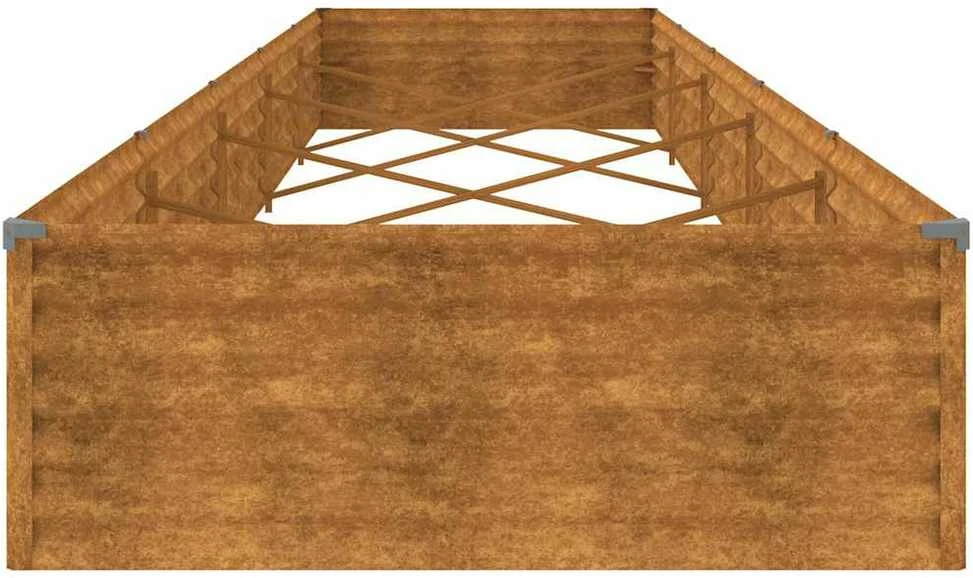 Aukštas sodo lovelis, 482x100x36cm, Corten plienas