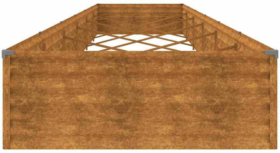 Aukštas sodo lovelis, 579x100x36cm, Corten plienas