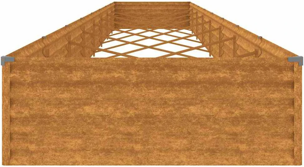 Aukštas sodo lovelis, 770x100x36cm, Corten plienas