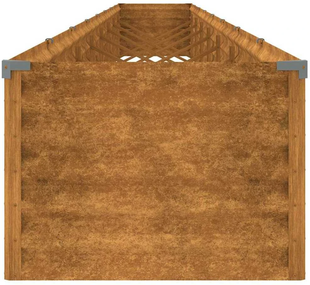 Aukštas sodo lovelis, 770x50x36cm, Corten plienas