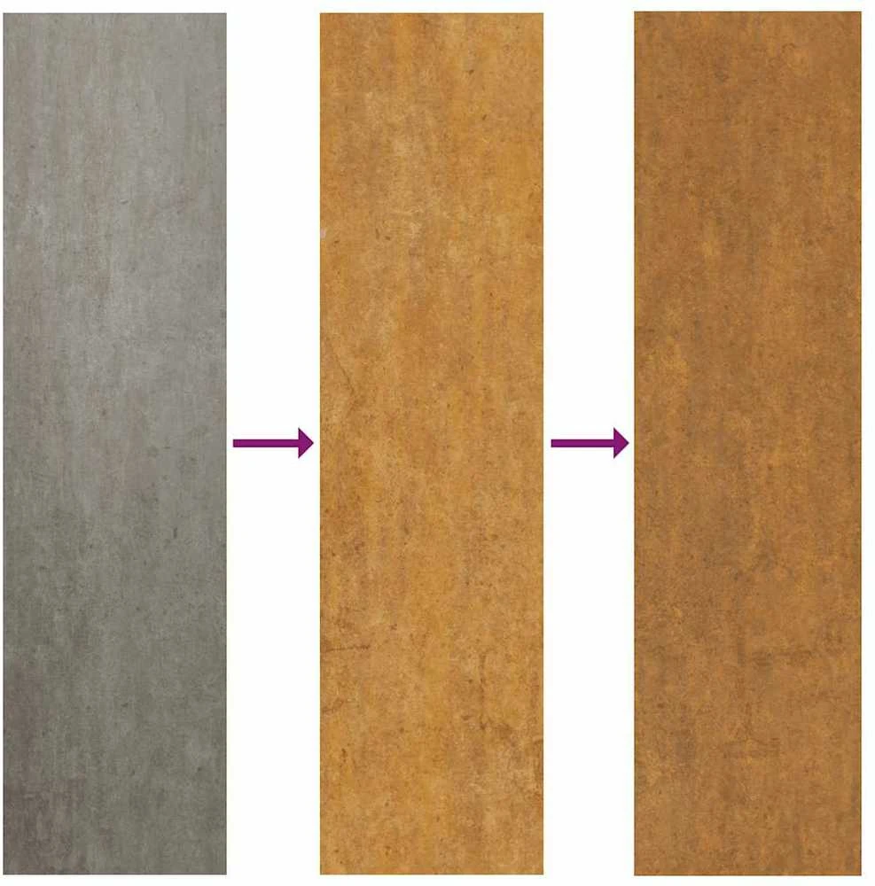 Aukštas sodo lovelis, 960x100x36cm, Corten plienas