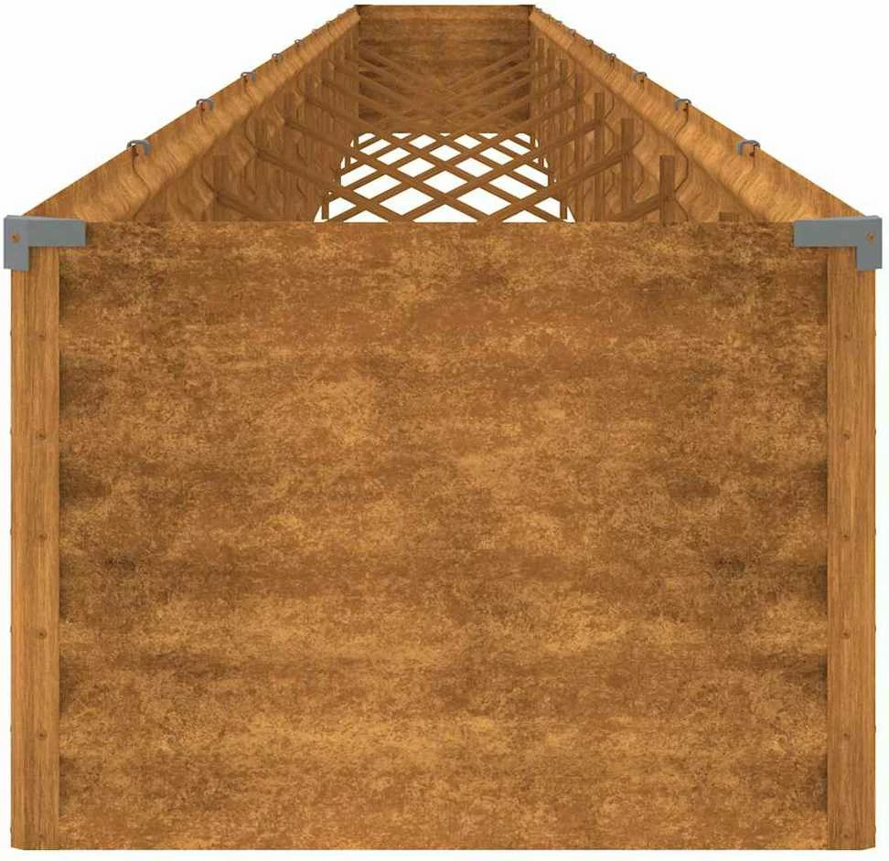 Aukštas sodo lovelis, 960x50x36cm, Corten plienas