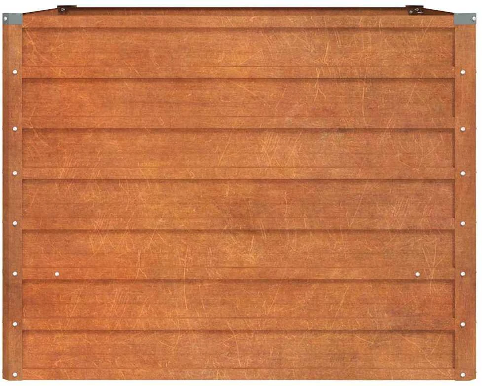 Aukštas sodo lovelis, rūdžių, 100x100x77cm, Corten plienas