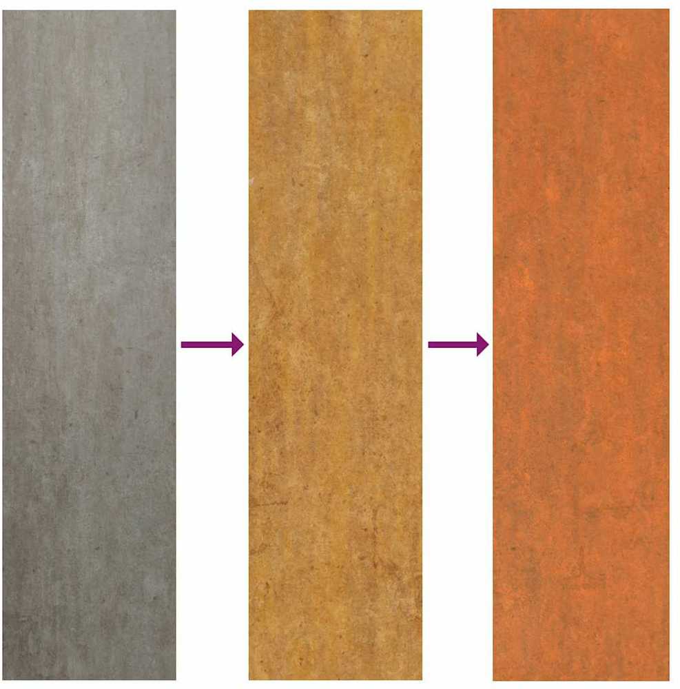 Aukštas sodo lovelis, rūdžių, 129x129x77cm, Corten plienas