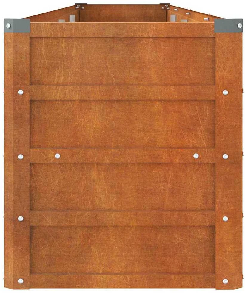 Aukštas sodo lovelis, rūdžių, 320x40x45cm, Corten plienas