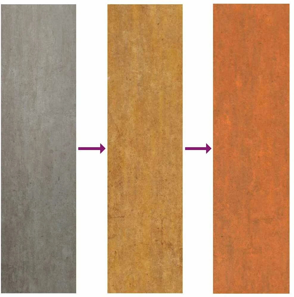 Aukštas sodo lovelis, rūdžių, 320x40x45cm, Corten plienas