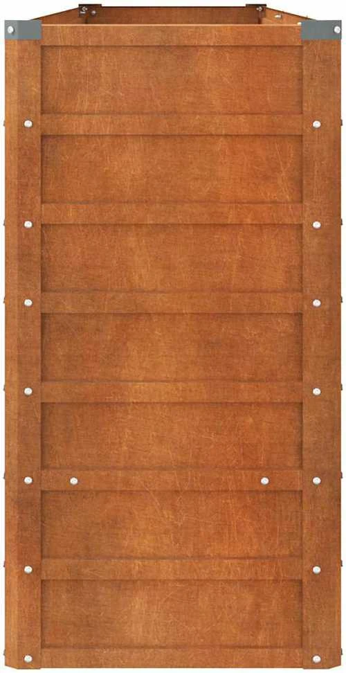 Aukštas sodo lovelis, rūdžių, 320x40x77cm, Corten plienas