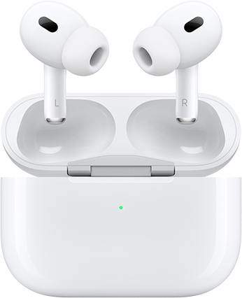 Ausinės Apple AirPods Pro (2 kartos) su "MagSafe" dėklu (USB-C), baltos spalvos