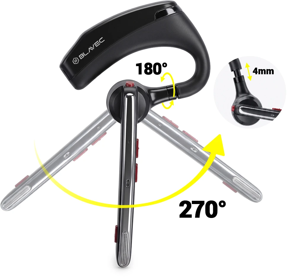 Blavec Bluetooth laisvų rankų įranga Legend 5 Multipoint (BHLE5-B) juodos spalvos