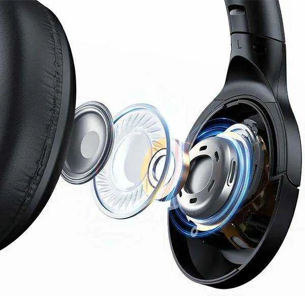 USAMS Bluetooth 5.3 Ausinės US-YH Series juodos spalvos TDLYEJYS01 (USAMS-YH21)