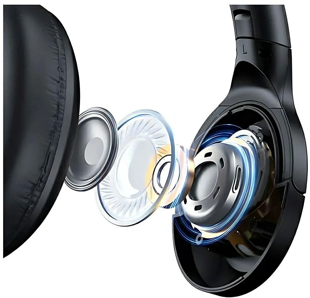 USAMS Bluetooth 5.3 Ausinės US-YH Series juodos spalvos TDLYEJYS01 (USAMS-YH21)