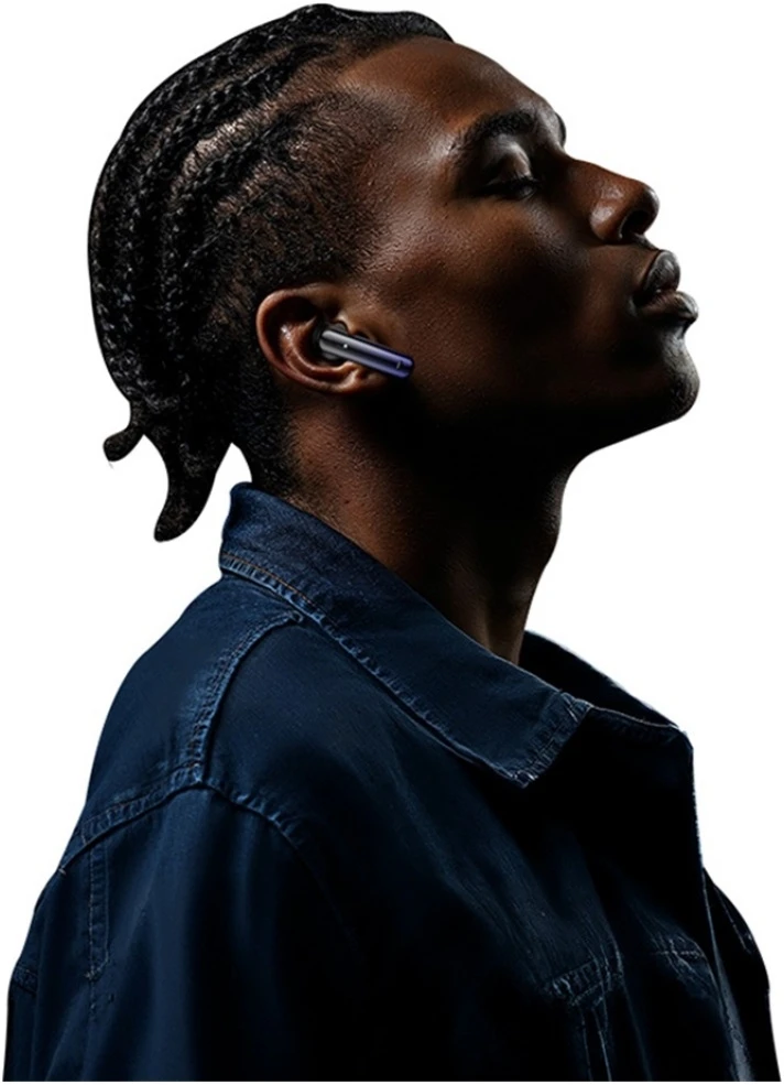 Ausinės Bluetooth USAMS Echo E02 TWS ANC+ENC belaidės juodos spalvos