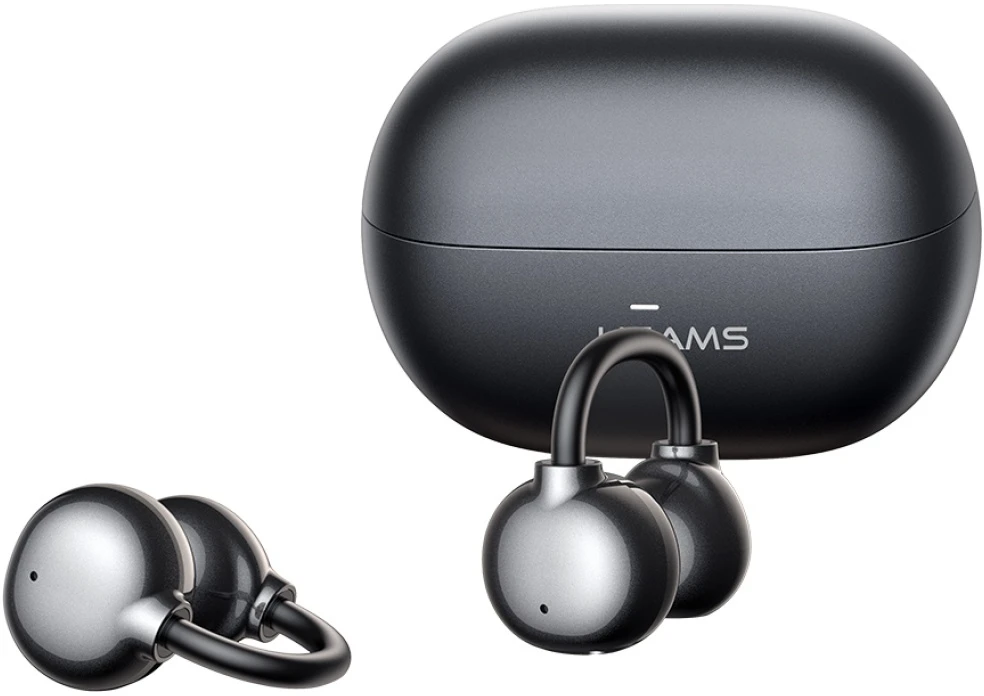 Ausinės Bluetooth USAMS Echo R02 Clip-on belaidės pilkas