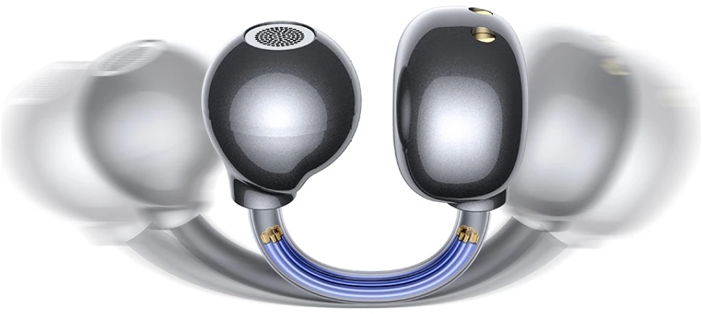 Ausinės Bluetooth USAMS Echo R02 Clip-on belaidės pilkas