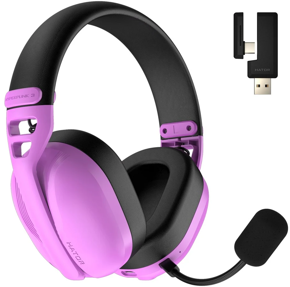 Ausinės Hator Hyperpunk 3 Belaidės ANC ESH19 violetinė