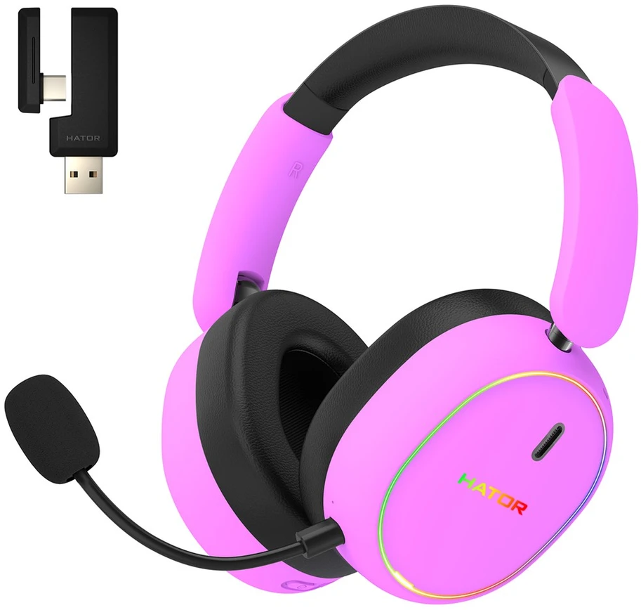Ausinės Hator Phoenix 2 ESH42 Hi-Res ANC violetinė