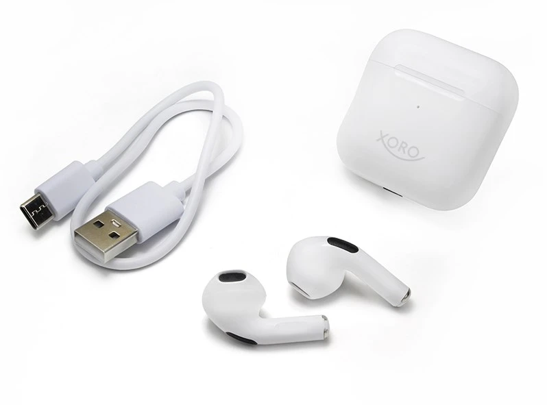 Ausinės Carruzzo Xoro KHB 30 Laisvų rankų įranga True Belaidės Stereo (TWS) Įkišamos į ausį Skambučiai / muzika / sportas / kasdienis Bluetooth Balta