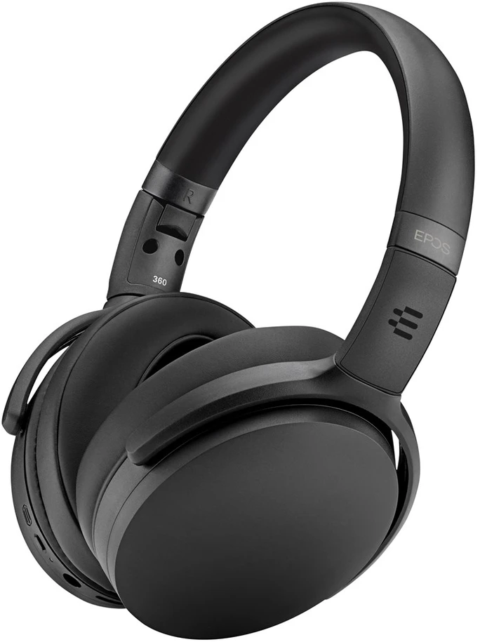 Sennheiser Epos Adapt 360 BT ANC stereofoninės ausinės, belaidės, Juodos spalvos