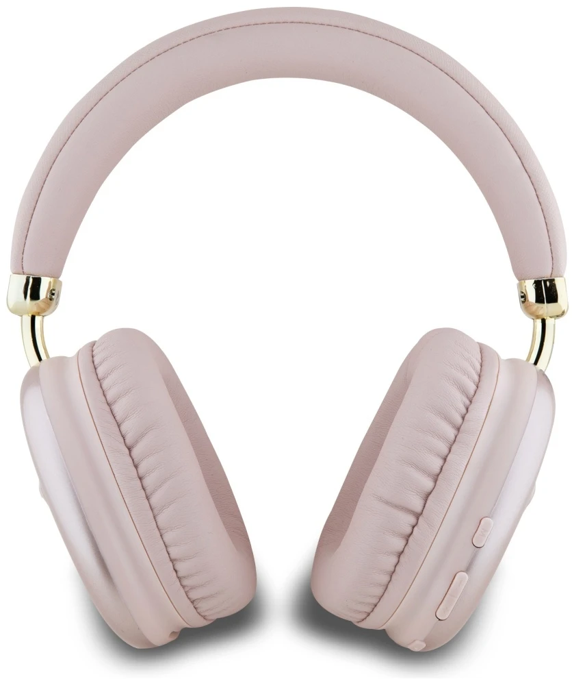 Ausinės Guess Bluetooth 5.3 Metallic Triangle Logo rožinės