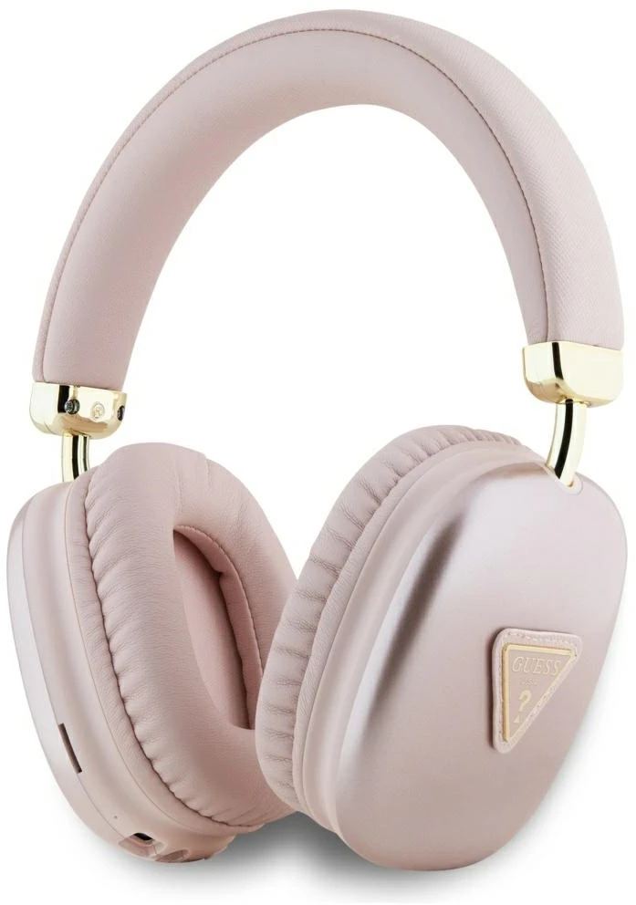 Ausinės Guess Bluetooth 5.3 Metallic Triangle Logo rožinės