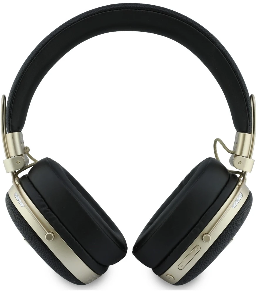 Ausinės Guess Bluetooth ENC Metal Grained Triangle Logo juodos spalvos