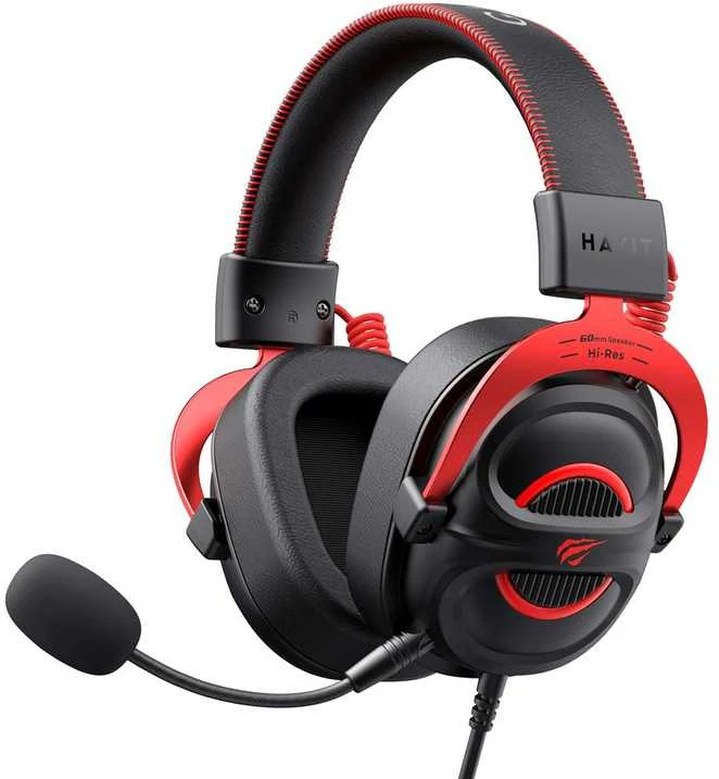Havit H2002E Pro Ausinės su laidu su lankeliu ant galvos Gaming Juodas, Raudona