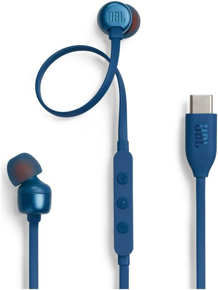 Laidinės ausinės JBL Tune 310C, Mėlynos