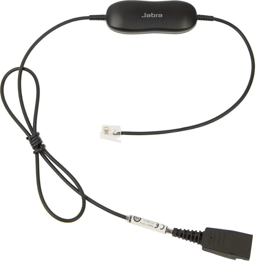 „Jabra Smart Cord QD“ į RJ9 tiesusis laidas, 8 padėčių jungiklio konfigūratorius, skirtas „Avaya one-X“ telefono sistemos skirtukui, 96XX serijai