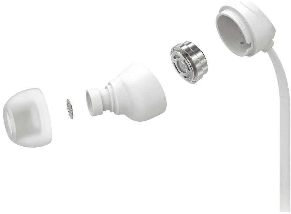 į ausis įkišamos ausinės Motorola Earbuds 3C-S USB-C baltos spalvos