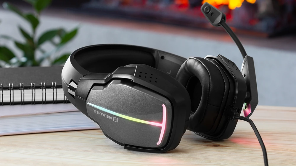 Ausinės REAL-EL GDX-7780 juodos spalvos
