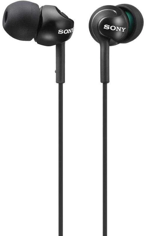 Į ausis įdedamos ausinės Sony MDR-EX110AP su mikrofonu, Juodos