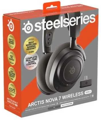 Ausinės STS Steelseries Arctis Nova 7 Belaidės Gen 2 Laisvų rankų įranga Bevielis Su lankeliu Žaidimams Bluetooth Juoda