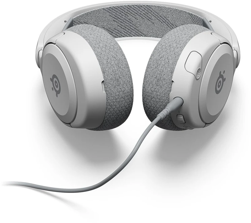 Ausinės žaidimams su mikrofonu SteelSeries Arctis Nova 1P Over-Ear, Baltos spalvos